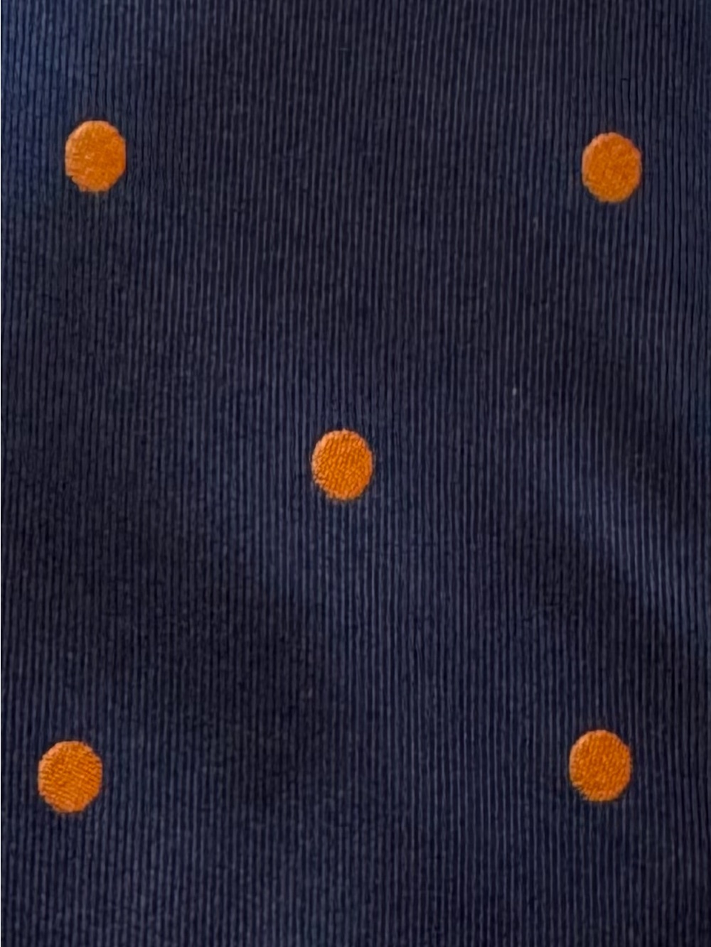 Tommy Hilfiger Navy Tie with Orange Polka Dots
